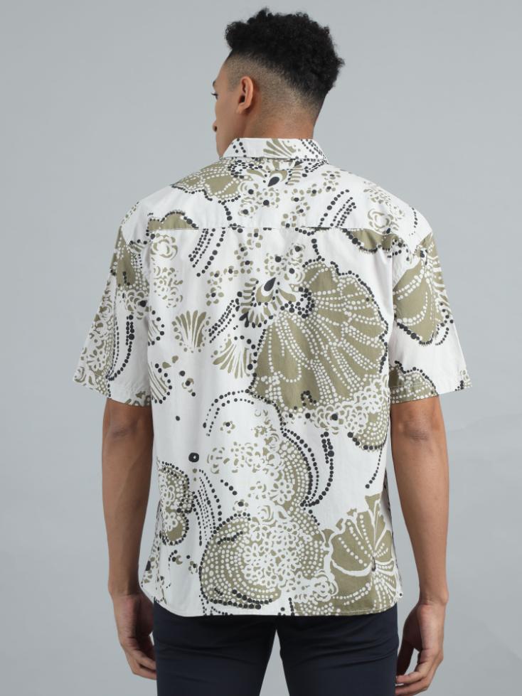 TRIBAL PRINT OVERSIZED SHIRT