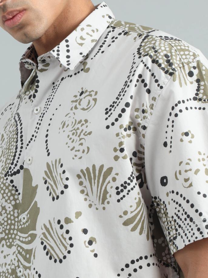 TRIBAL PRINT OVERSIZED SHIRT