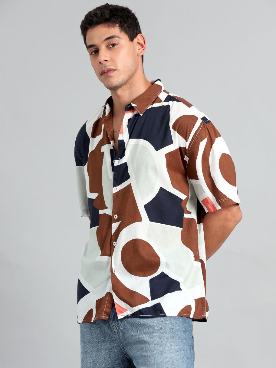 DIMENSIONAL RAYON PRINT SHIRT