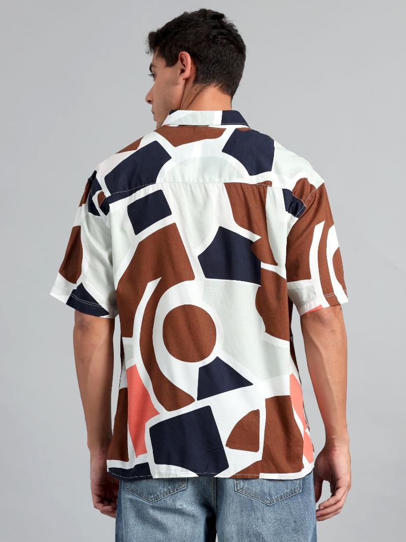 DIMENSIONAL RAYON PRINT SHIRT