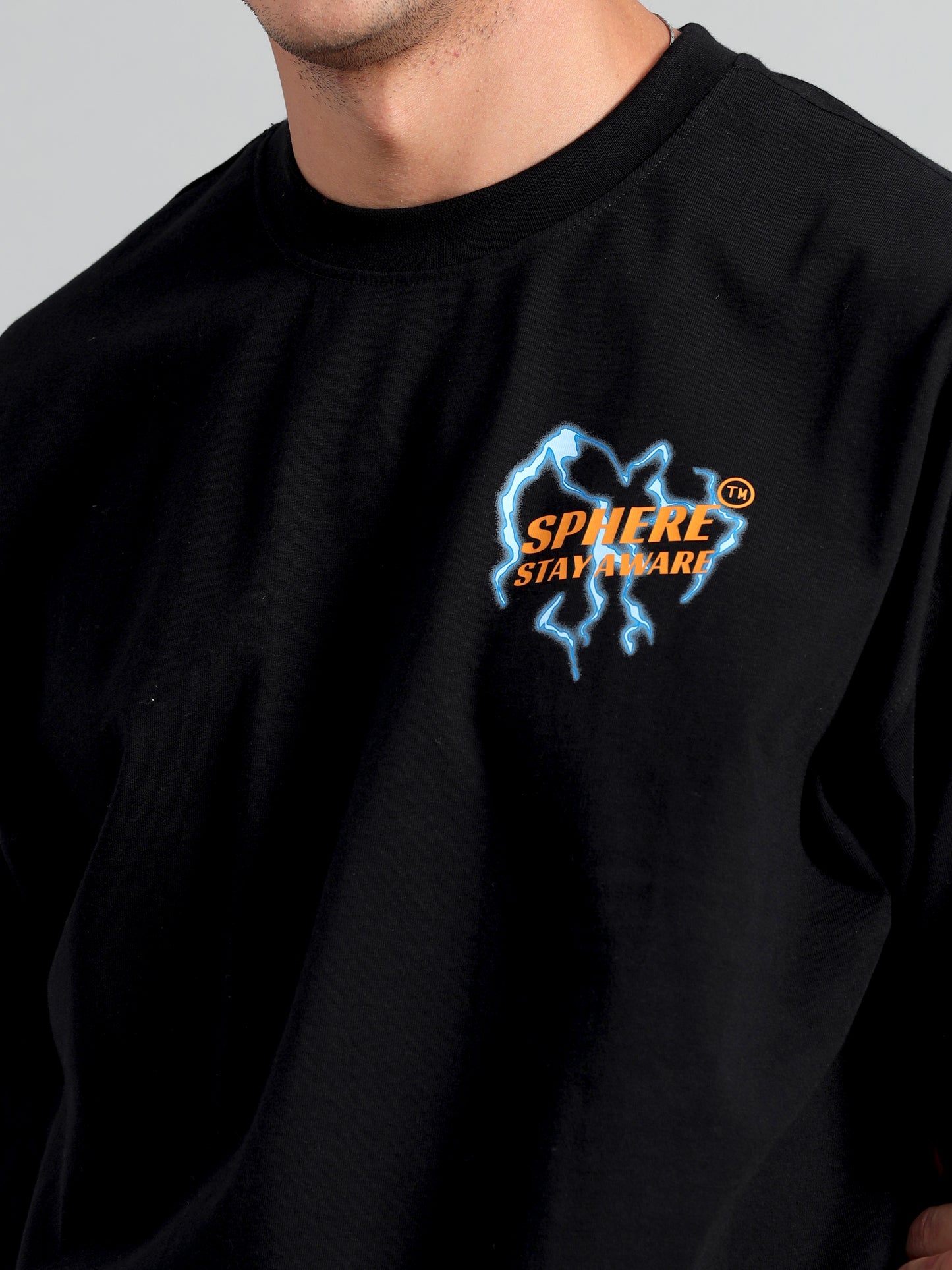 Sphere Thunder Black Oversized T-shirt
