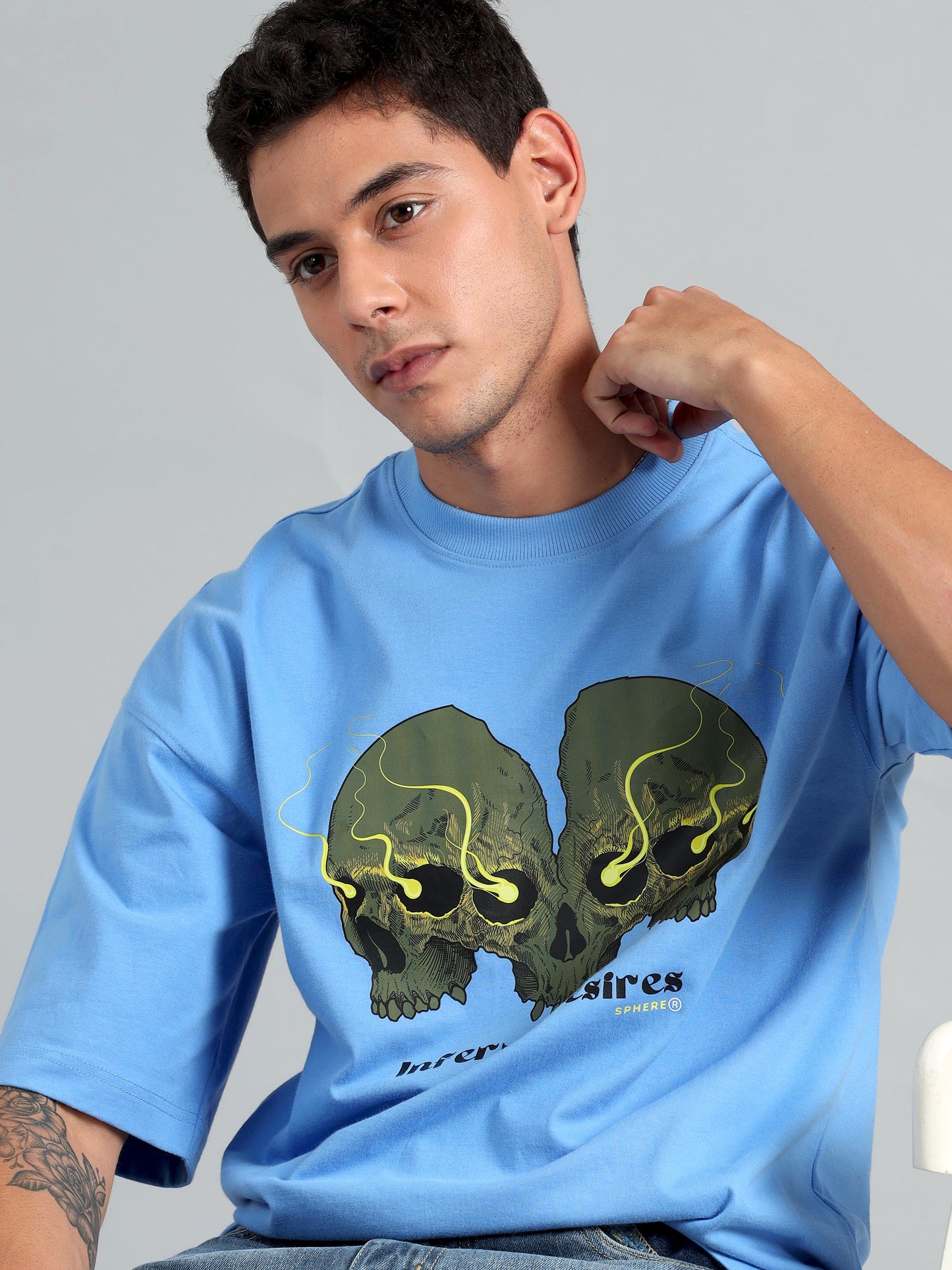 3D Skull Oversized T-shirt