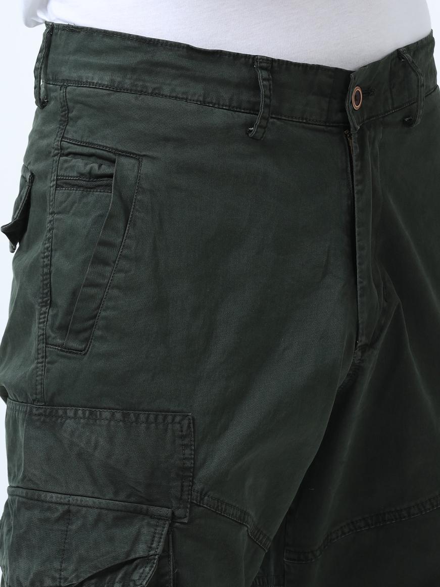 Green Cotton Cargo Pant