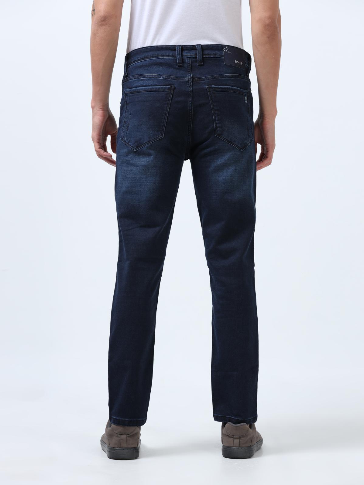 Dark Blue High Rise Ankle Fit Jeans