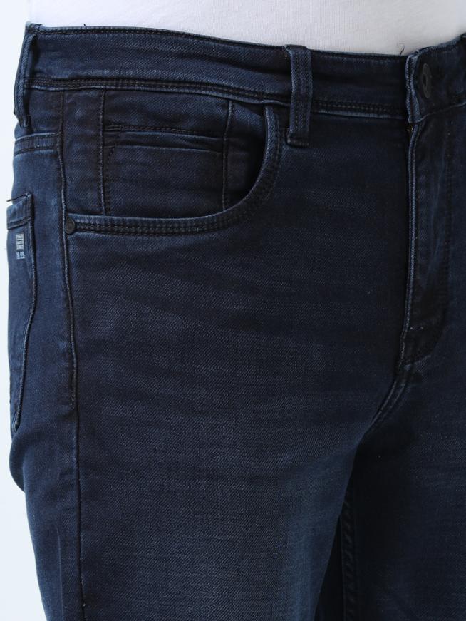 Dark Blue High Rise Ankle Fit Jeans