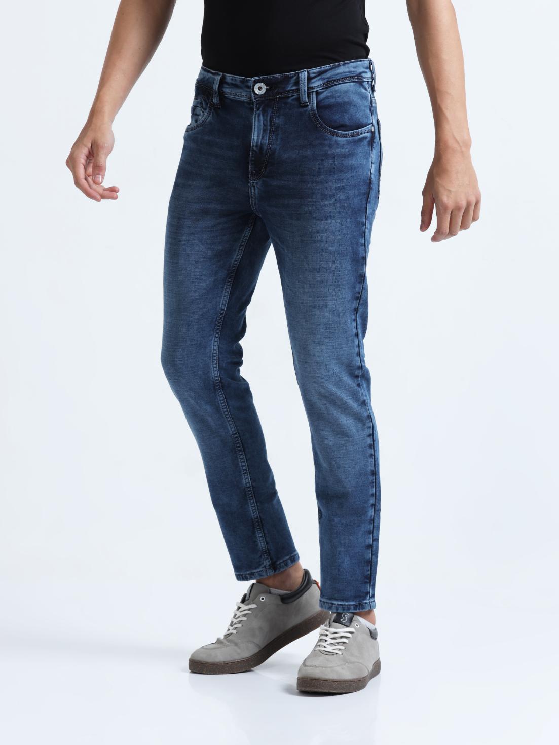 Medium Blue Washed Ankle Fit Jeans