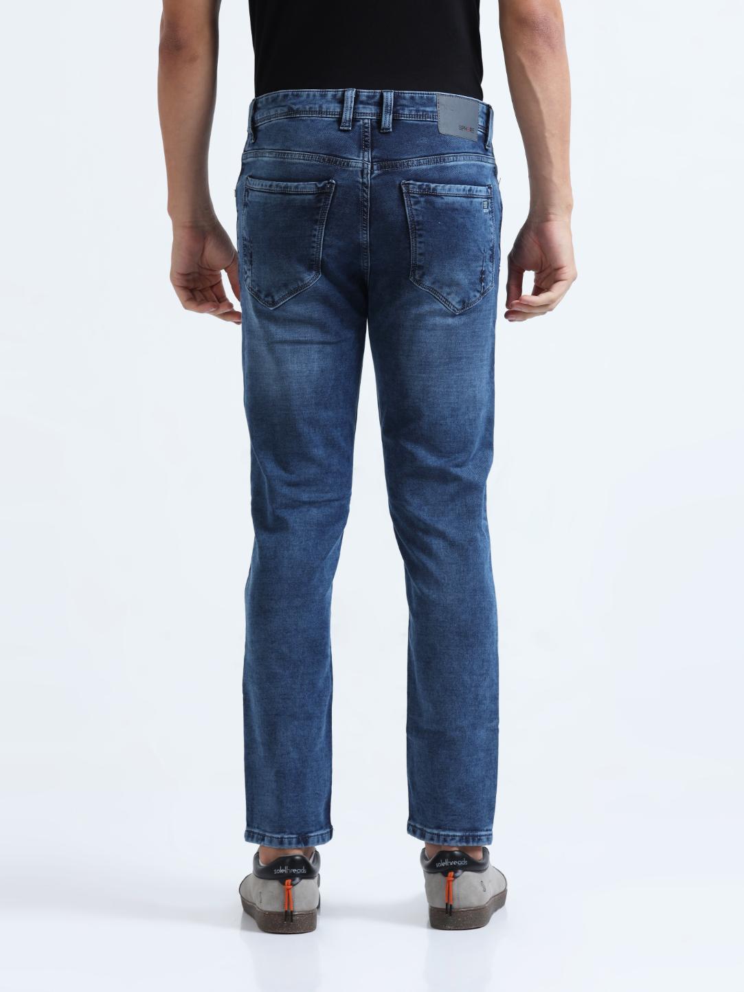 Medium Blue Washed Ankle Fit Jeans