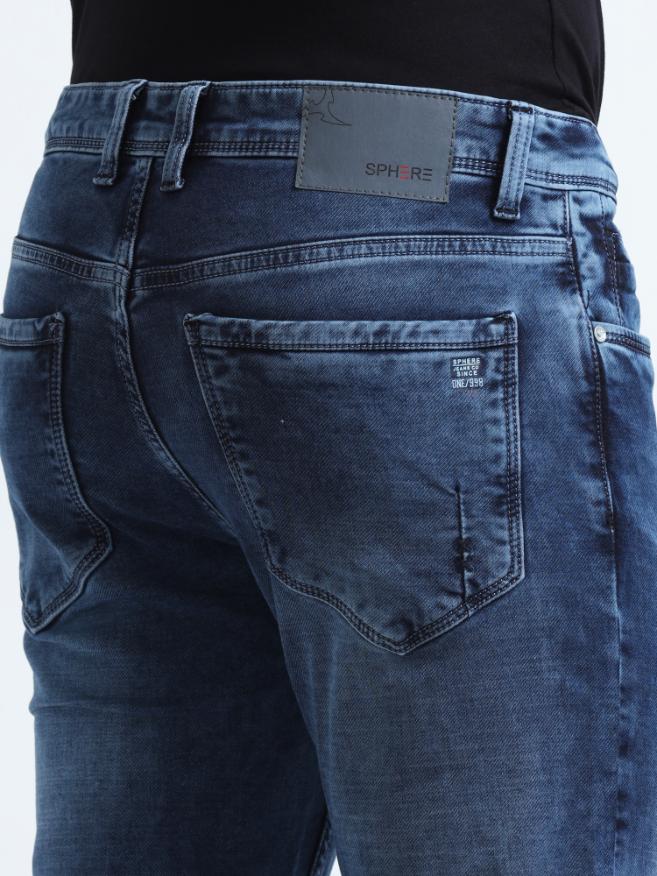 Medium Blue Washed Ankle Fit Jeans
