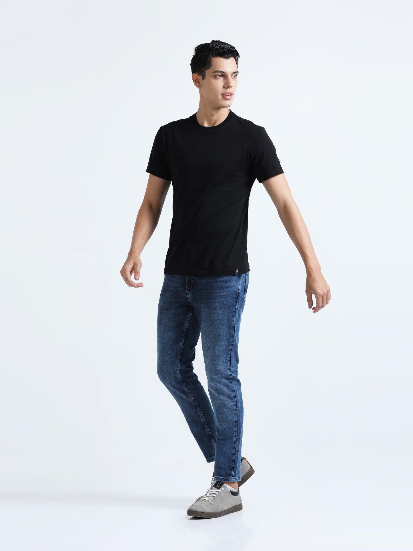 Medium Blue Washed Ankle Fit Jeans