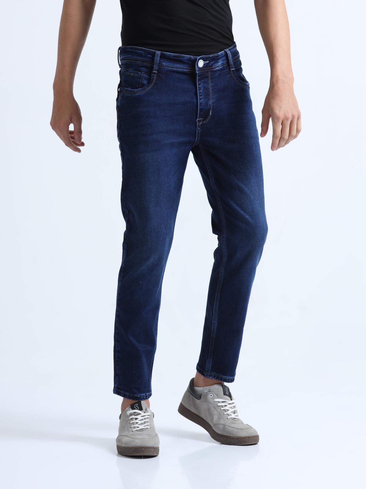 Blue Mild Washed Ankle Fit Jeans