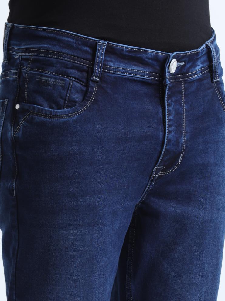 Blue Mild Washed Ankle Fit Jeans