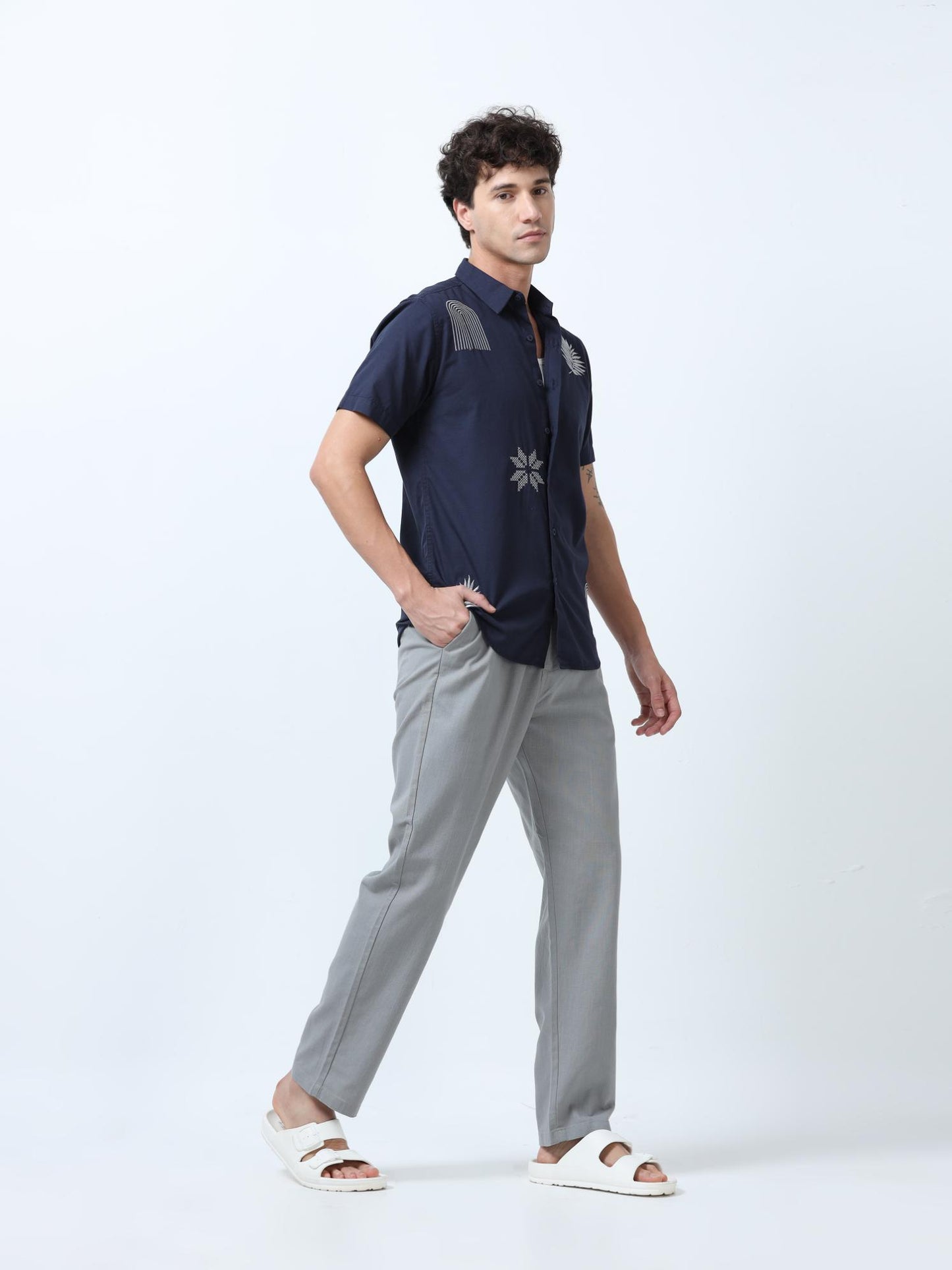 Flexactive Grey Linen Pants