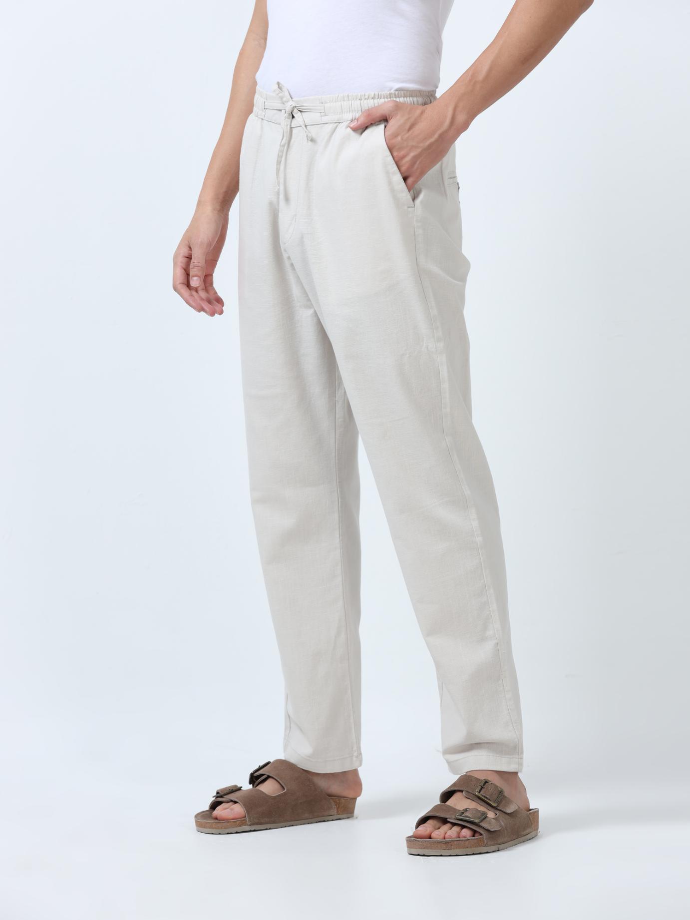 Flexactive Off White Linen Pants