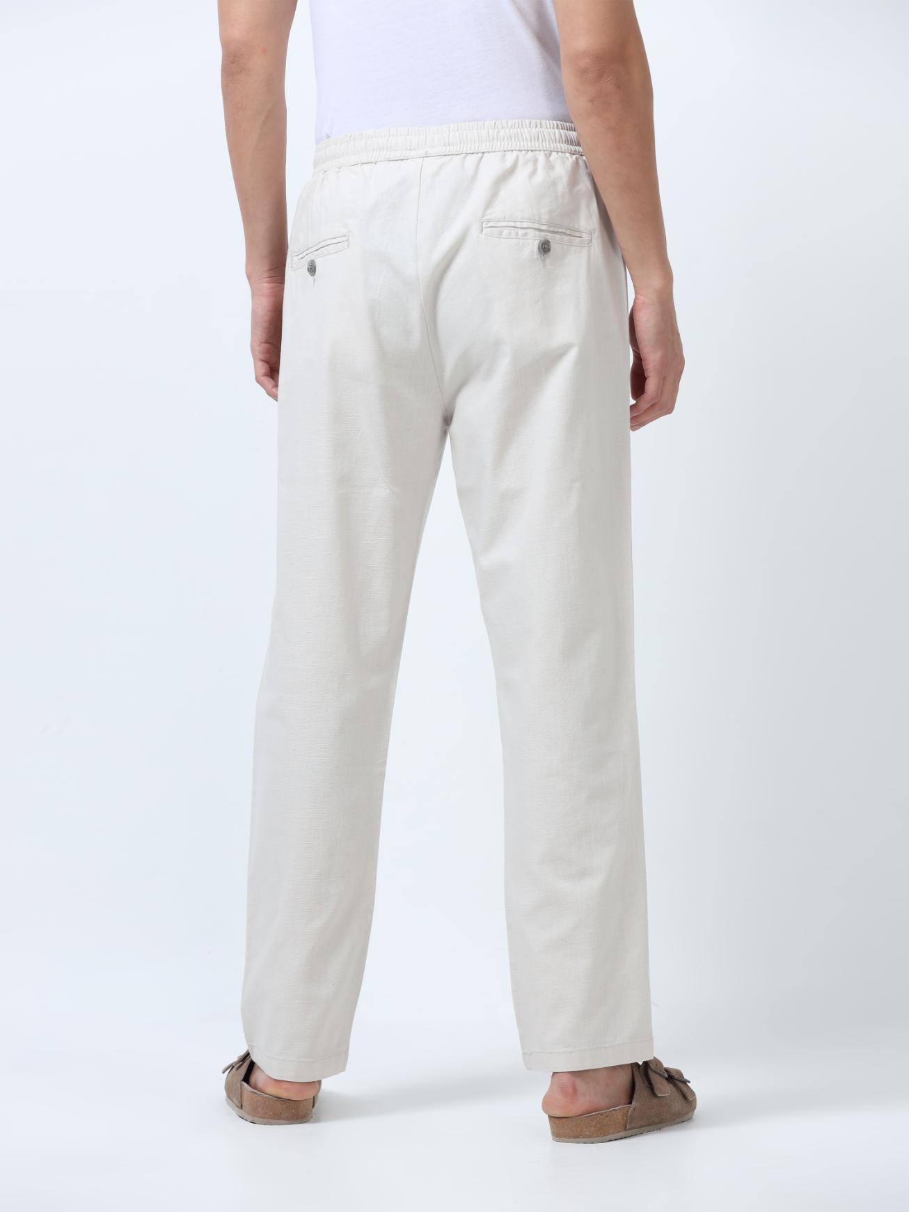 Flexactive Off White Linen Pants