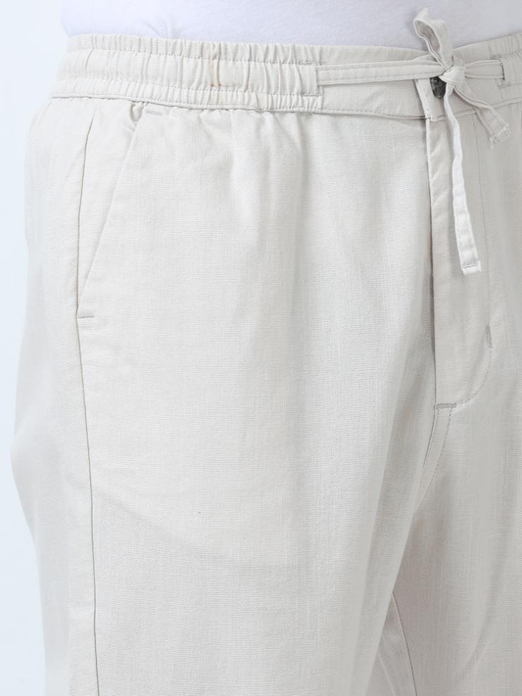 Flexactive Off White Linen Pants