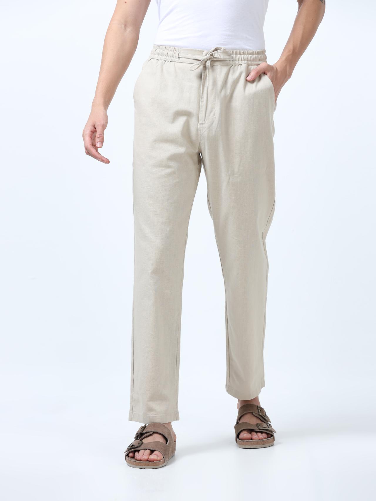 Flexactive Beige Linen Pants