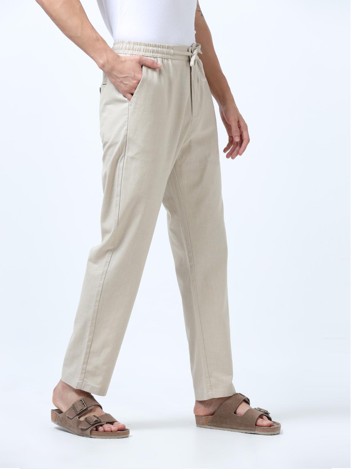 Flexactive Beige Linen Pants