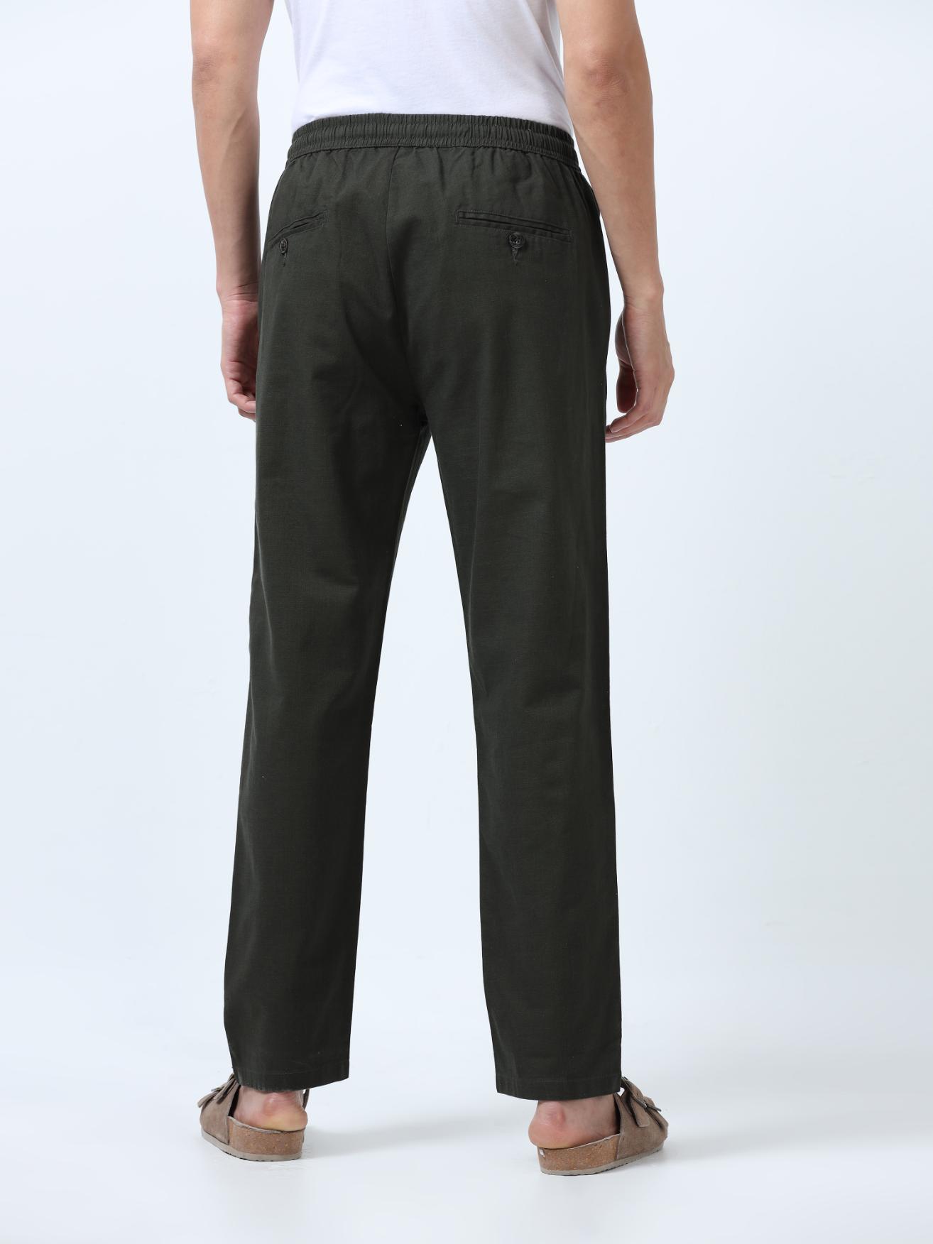 Flexactive Olive Linen Pants