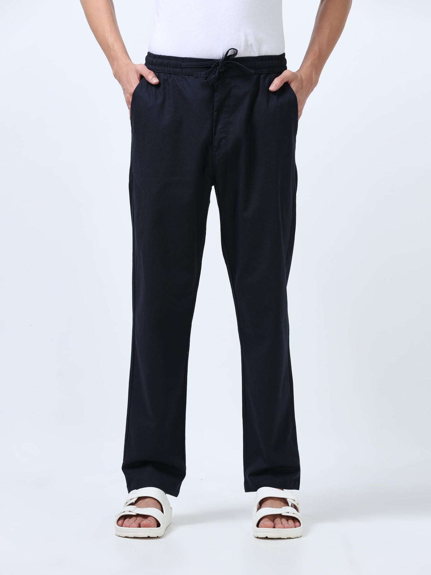 Flexactive Navy Blue Linen Pants
