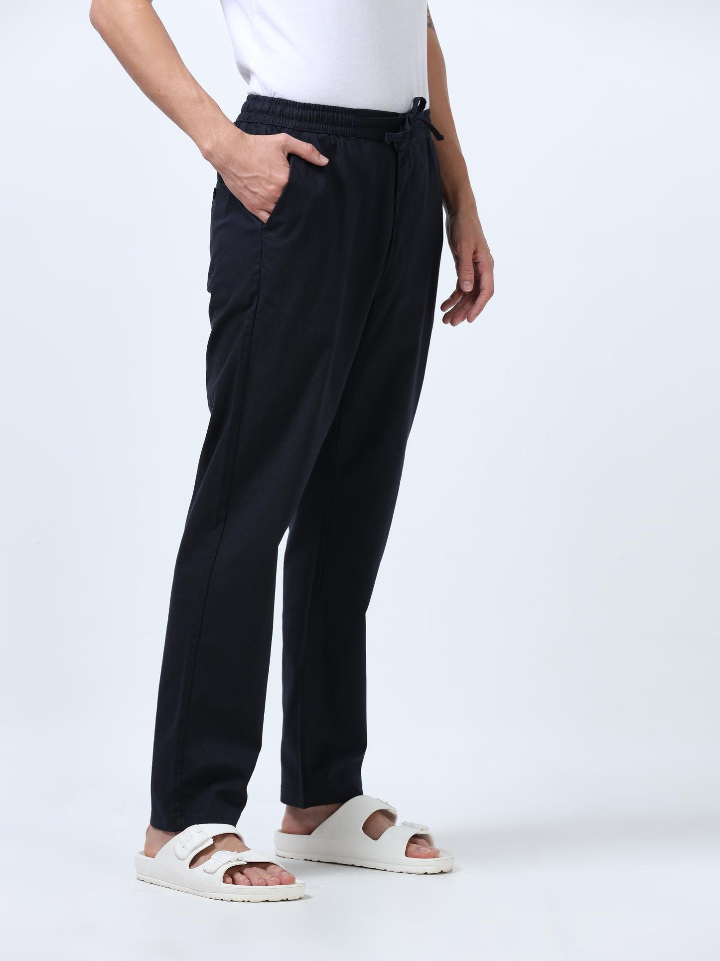 Flexactive Navy Blue Linen Pants