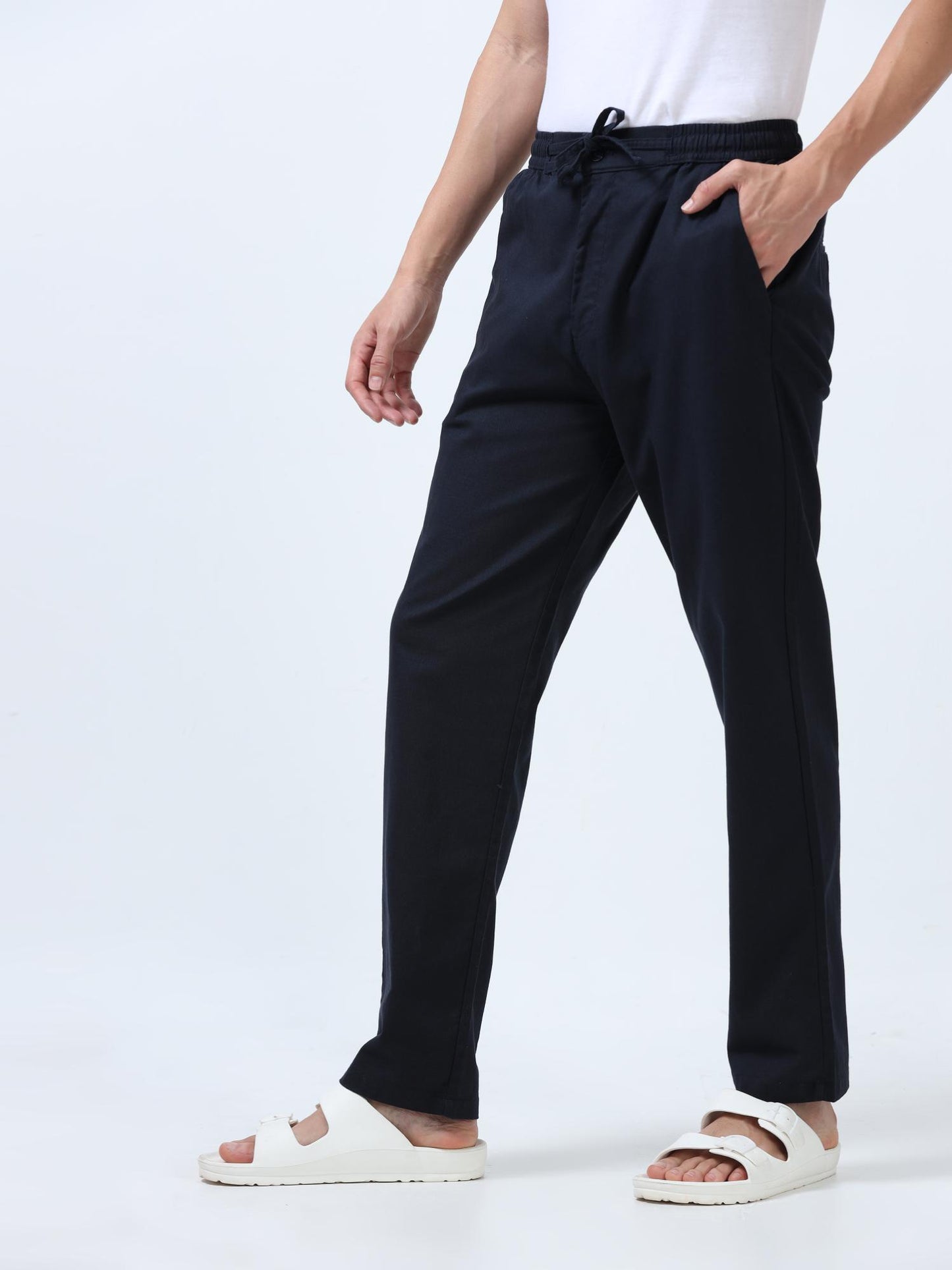 Flexactive Navy Blue Linen Pants