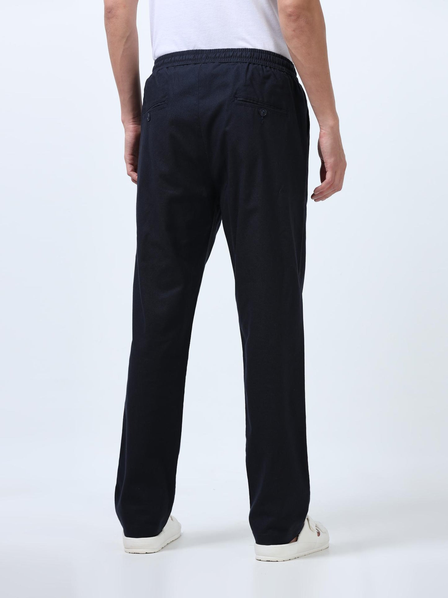 Flexactive Navy Blue Linen Pants