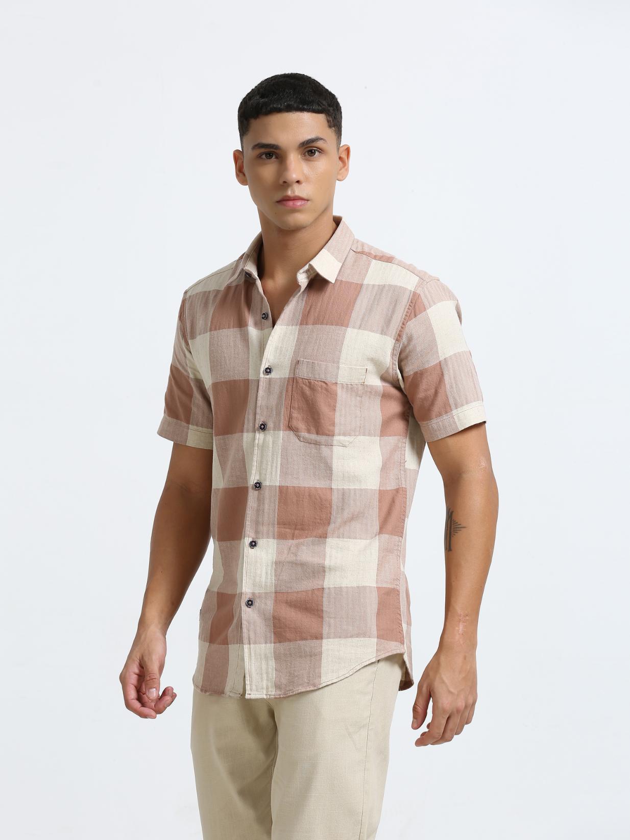 Browny Box Checks Casual Shirt