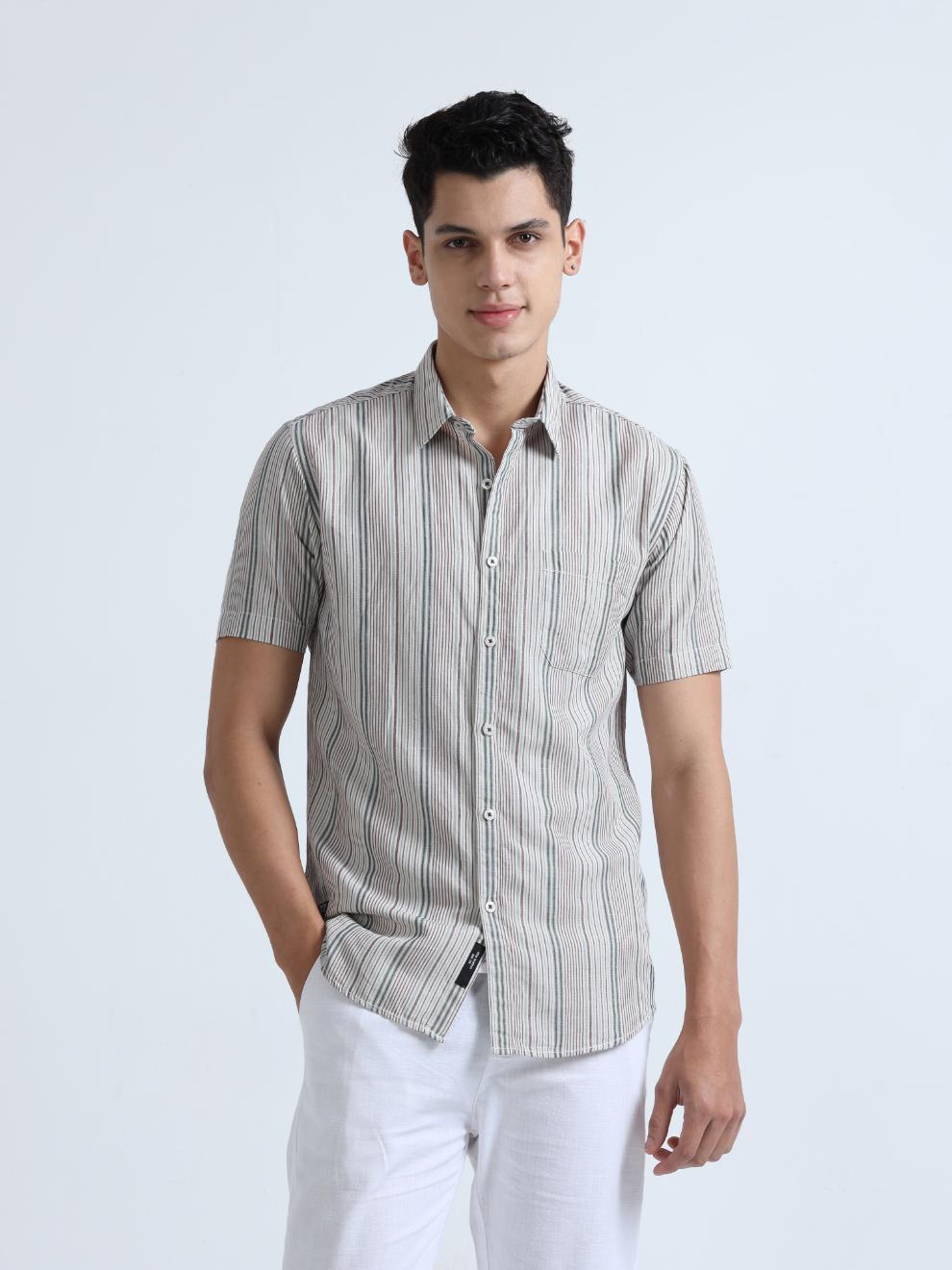 Micro Stripes Cotton Shirt