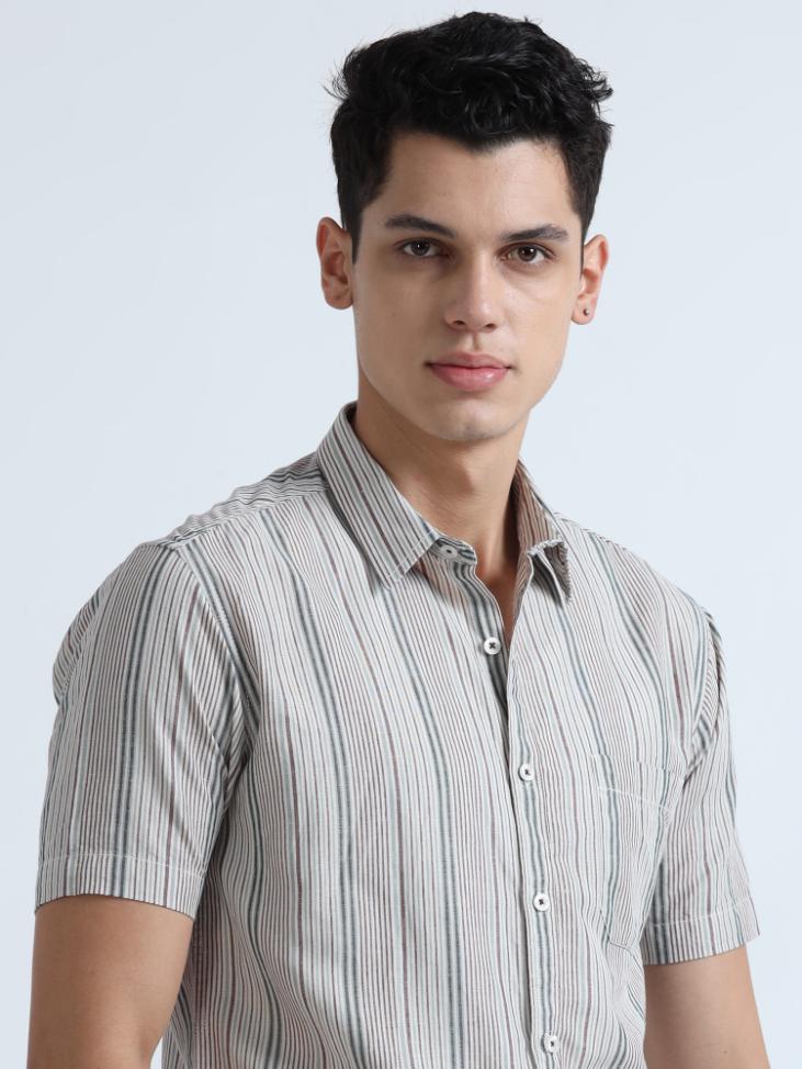 Micro Stripes Cotton Shirt