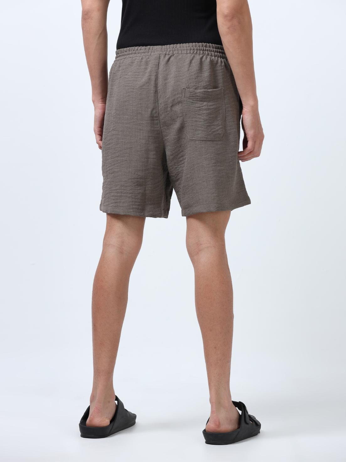 Hazlenut Brown Textured Short