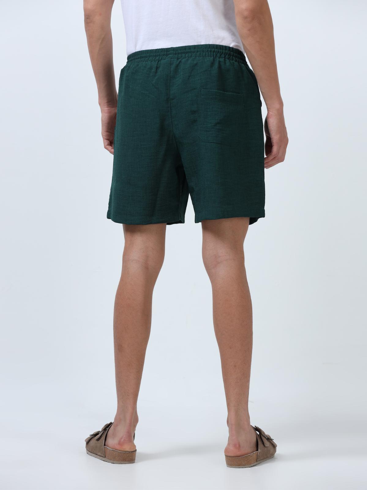Green Brown Textured Short
