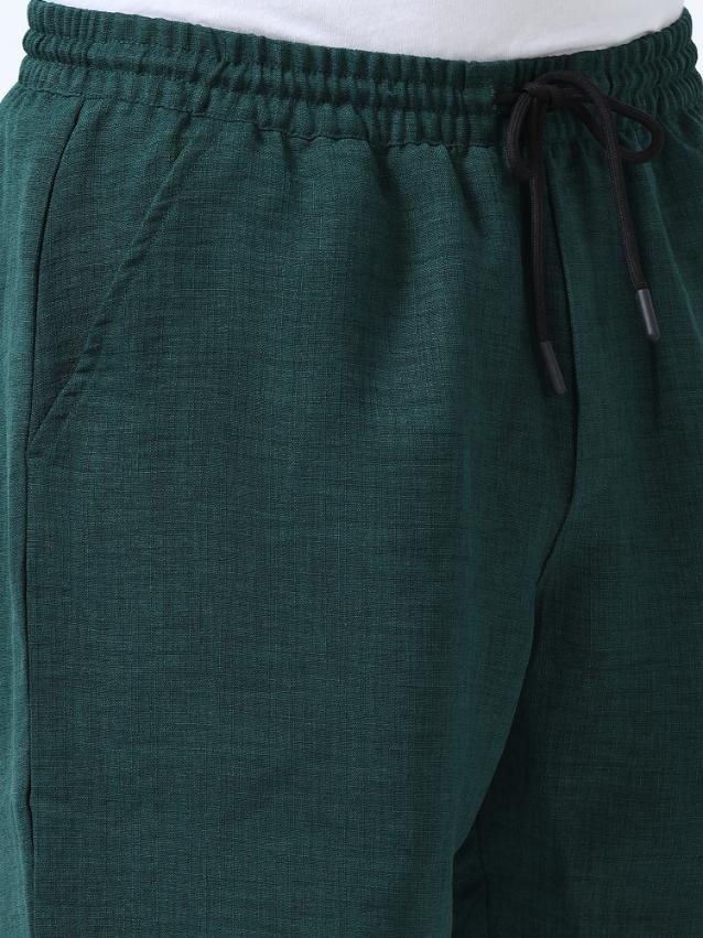 Green Brown Textured Short