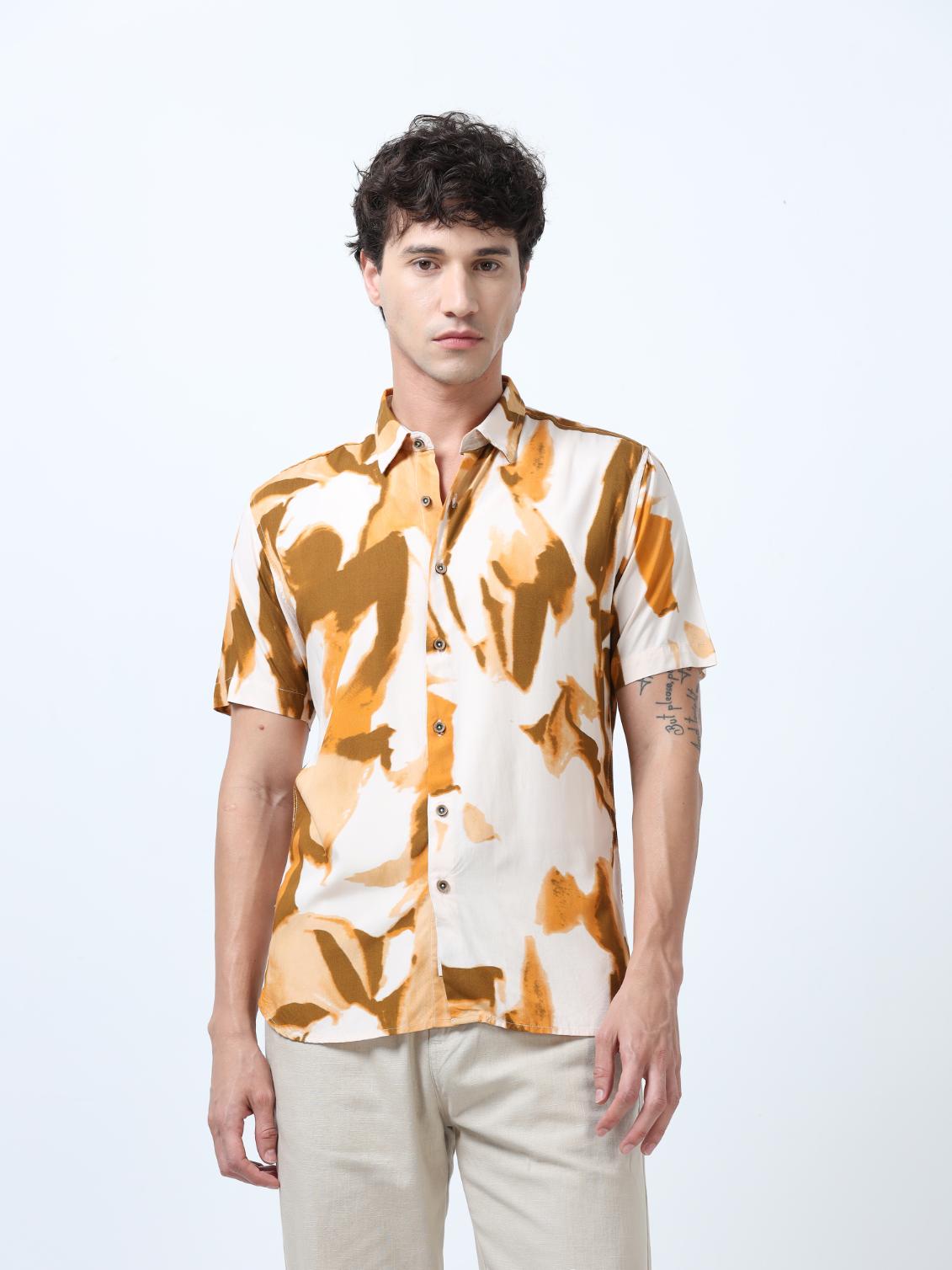 Creative Abstract Print Shirt