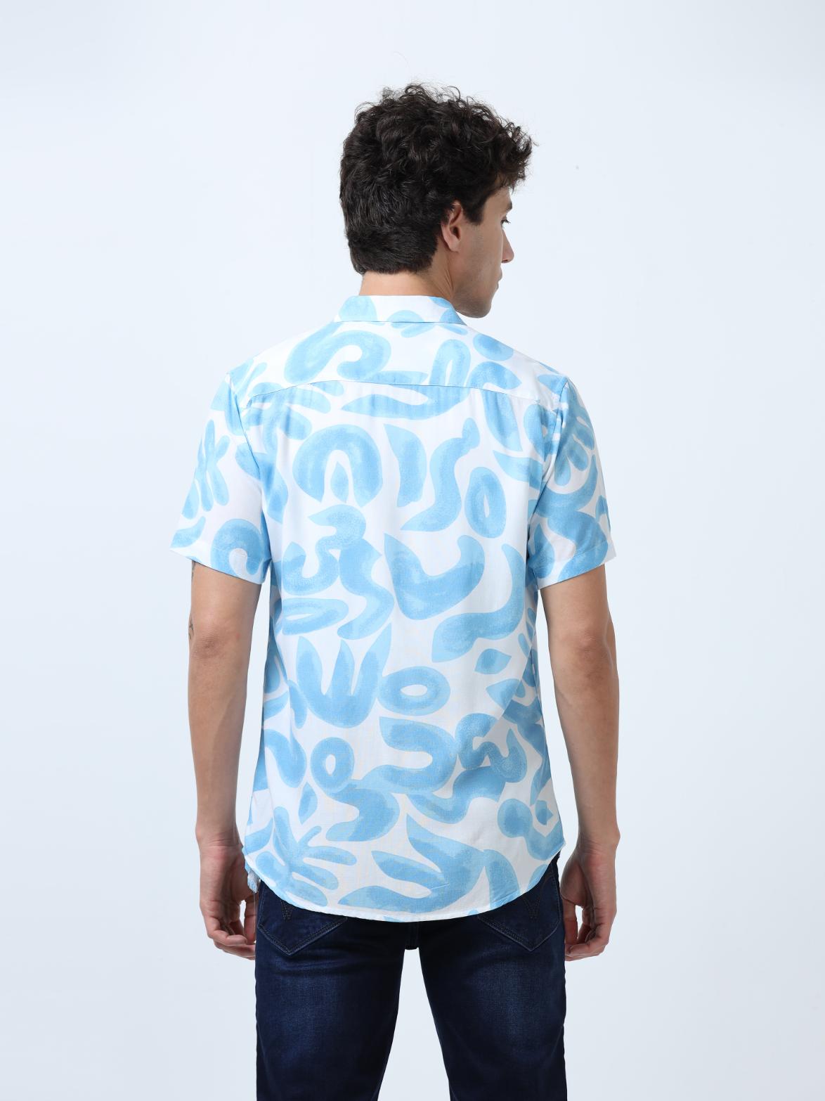 Blue Brush Artful Shirt