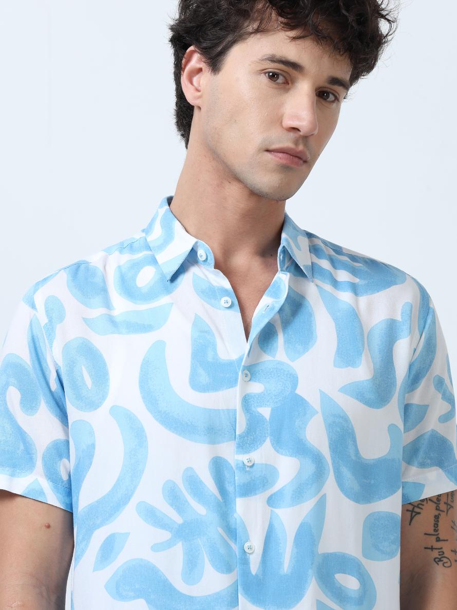 Blue Brush Artful Shirt