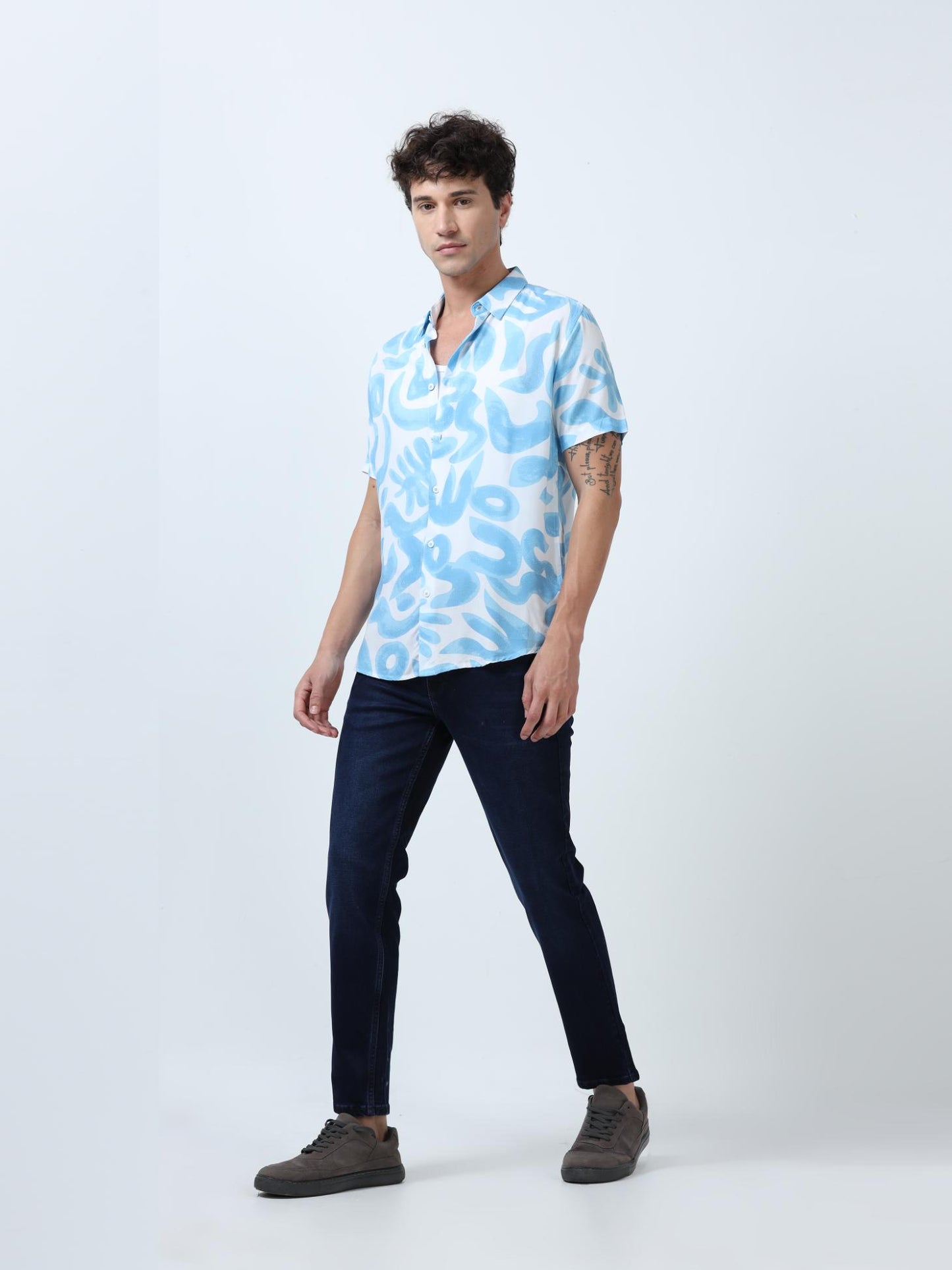 Blue Brush Artful Shirt