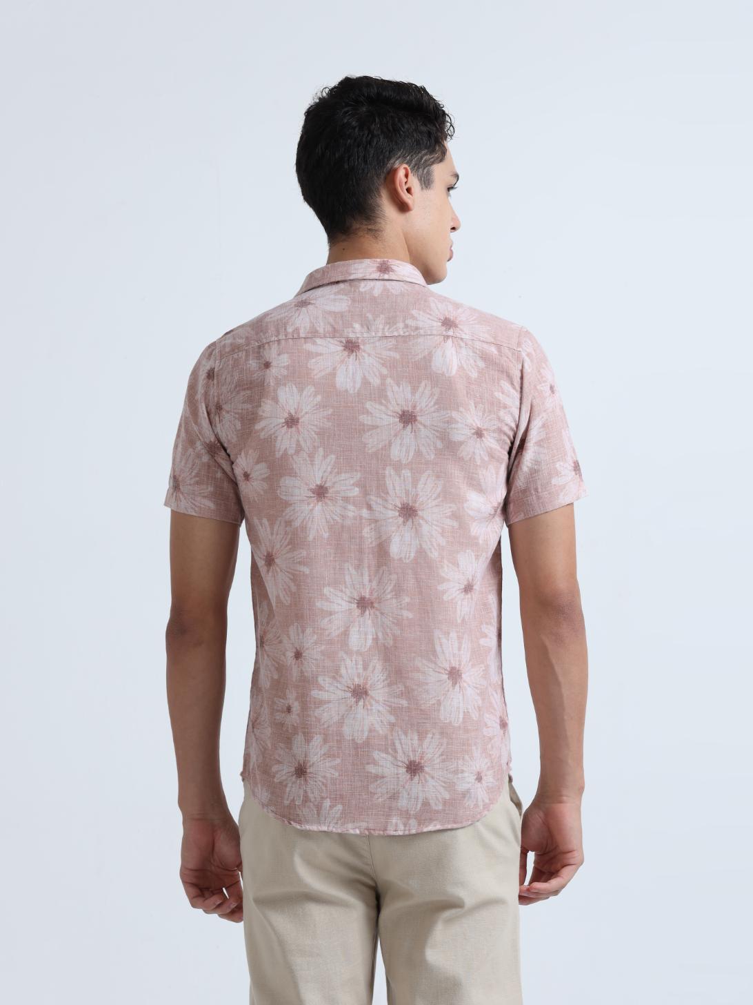 Pink Floral Print Shirt