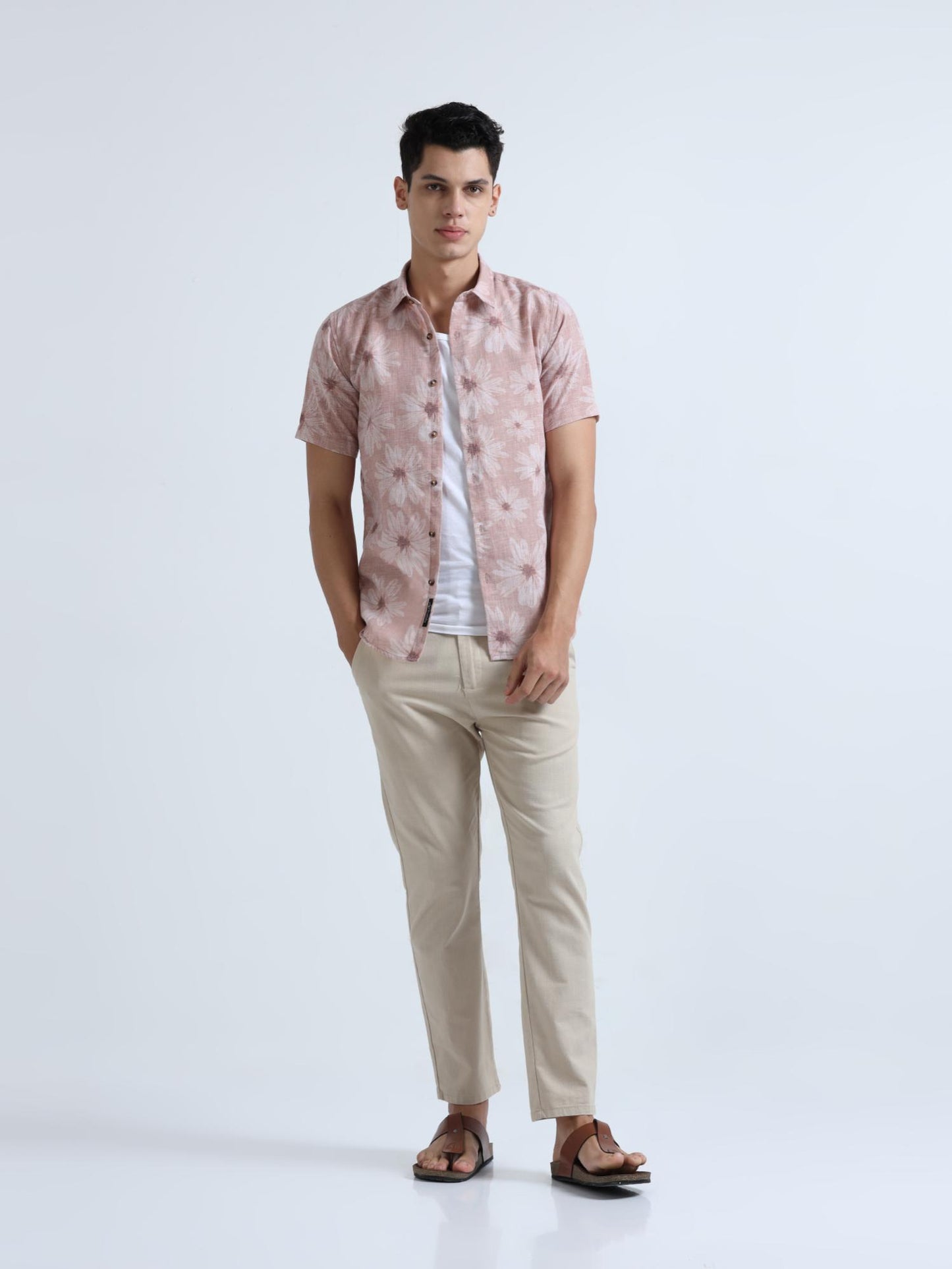 Pink Floral Print Shirt