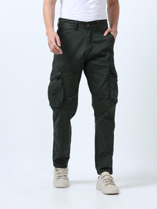 Green Cotton Cargo Pant
