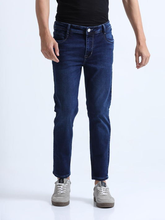 Blue Mild Washed Ankle Fit Jeans