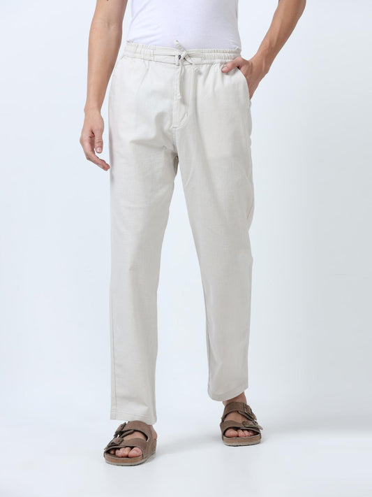 Flexactive Off White Linen Pants