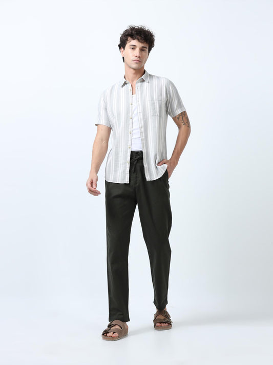 Flexactive Olive Linen Pants