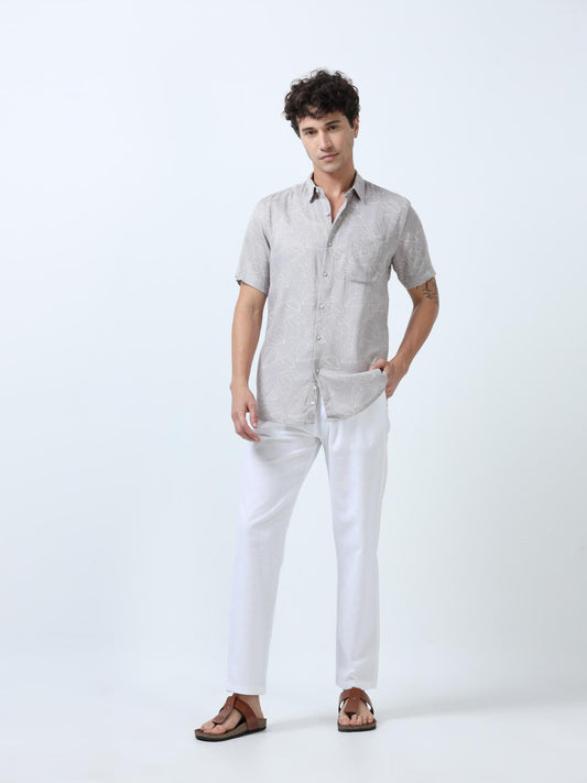 Flexactive White Linen Pants