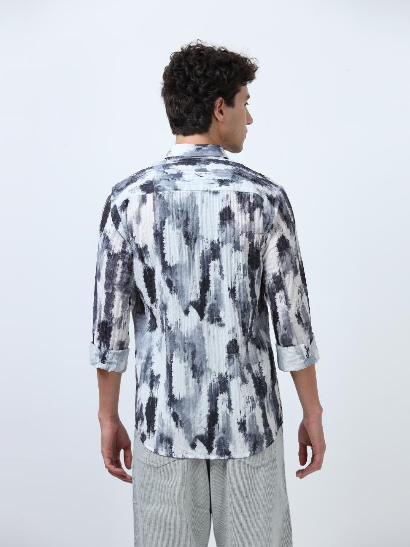 Futuristic Fusion Grey Shirt