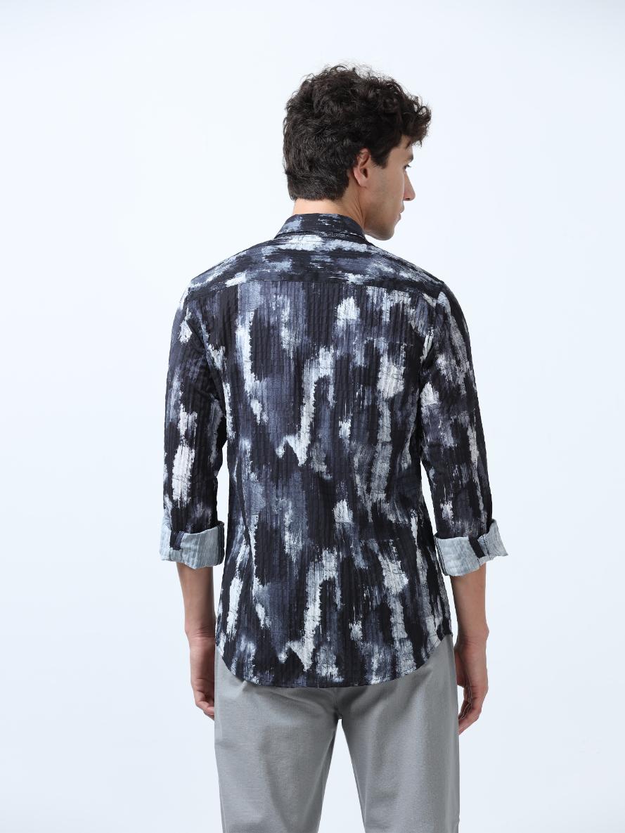 Futuristic Fusion Blue Shirt