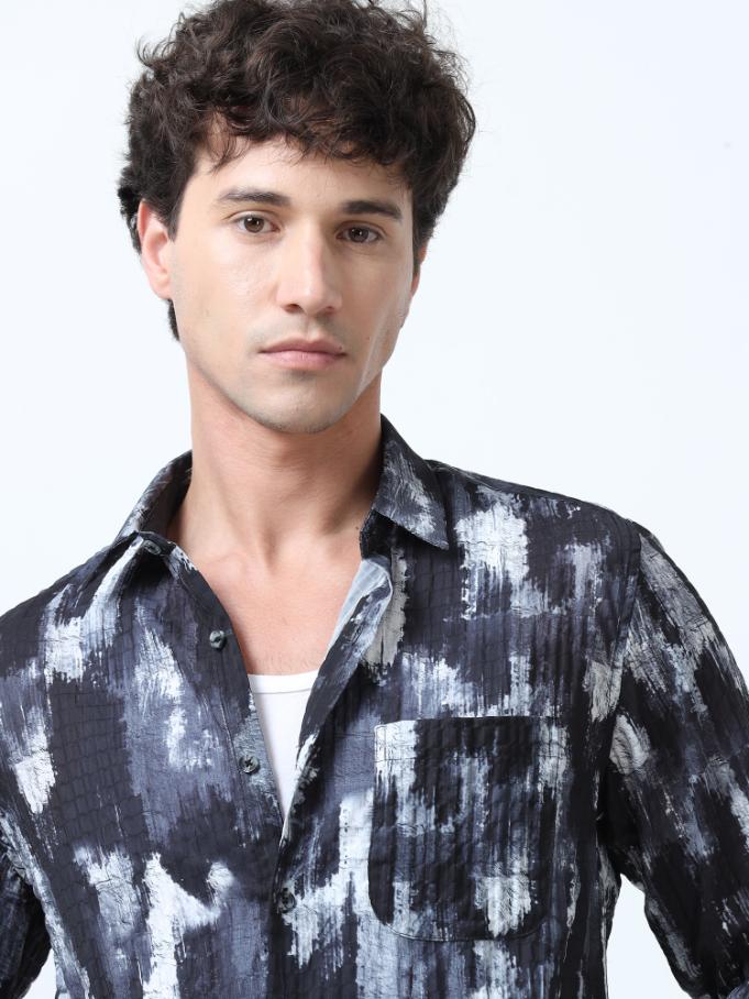 Futuristic Fusion Blue Shirt