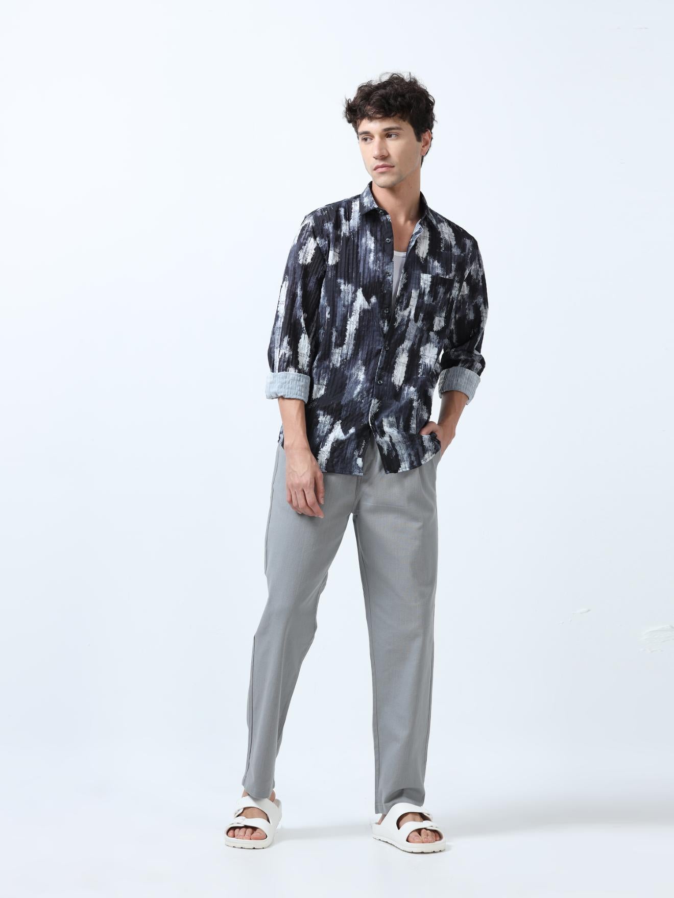Futuristic Fusion Blue Shirt