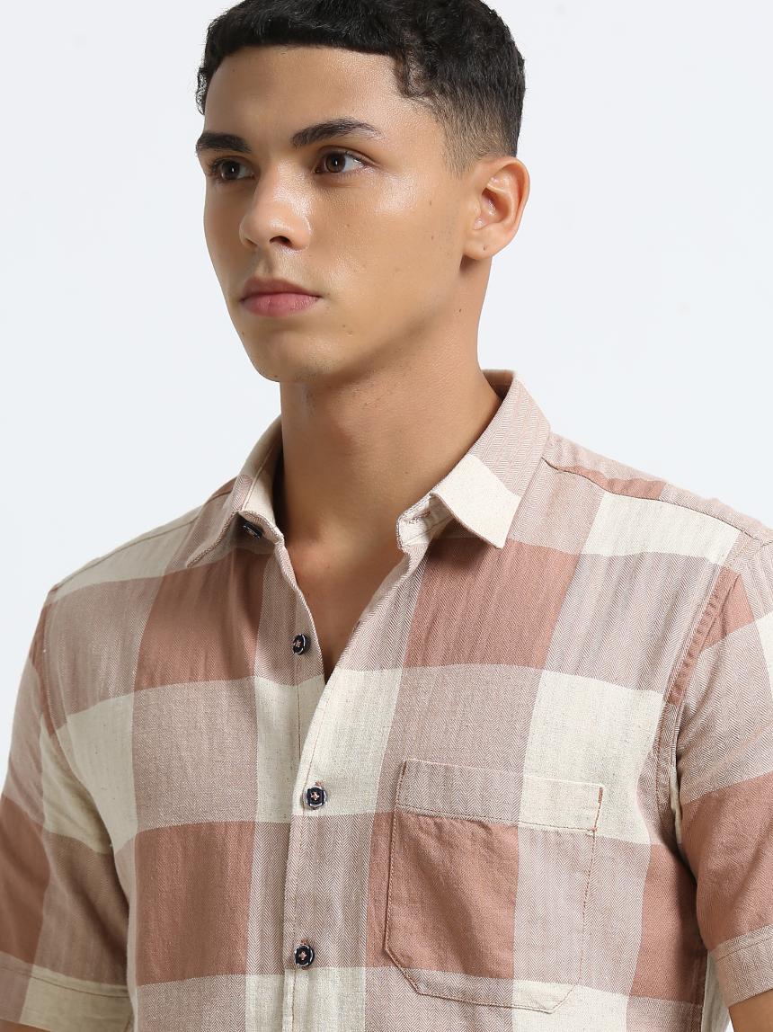 Browny Box Checks Casual Shirt