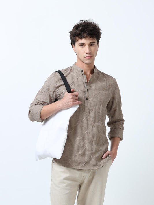 Elegant Brown Short Kurta
