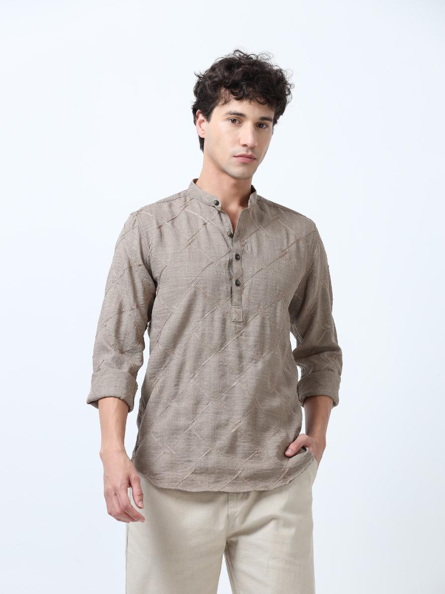Elegant Brown Short Kurta
